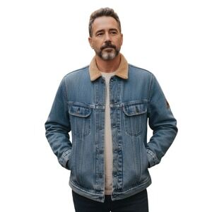 Work King Denim Chore Jacket XL – Vintage-Inspired Corduroy Collar Workwear Jack